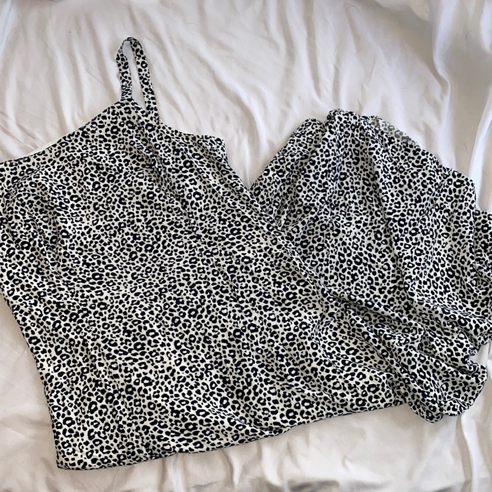 Old Navy, black and white cheetah print maxi